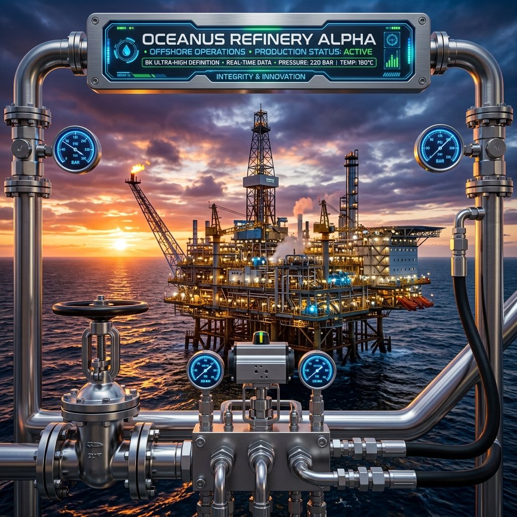 Offshore Oil Rig Sunset